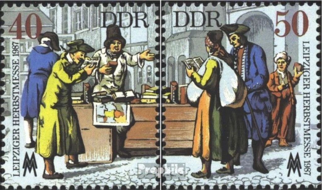 Briefmarken DDR 1987 Mi 3120-3121 (kompl.Ausgabe) Produktbild 