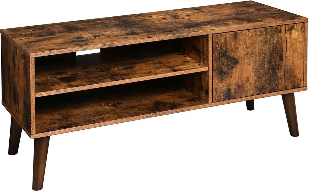 Meuble TV rétro Vintage en bois massif d'acacia de style scandinave