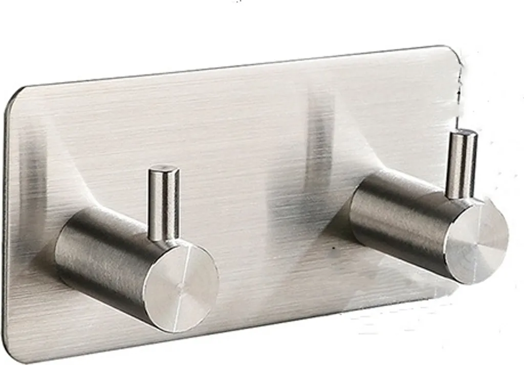 Gancio Parete INF Doppio Acciaio Spazzolato - Design Moderno Bagno