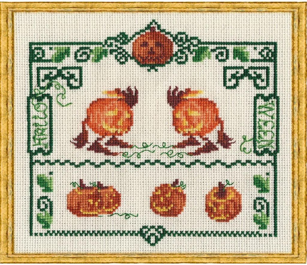 Nimue Kreuzstich Set "Halloween", Zählmuster, 26K, 14x13cm