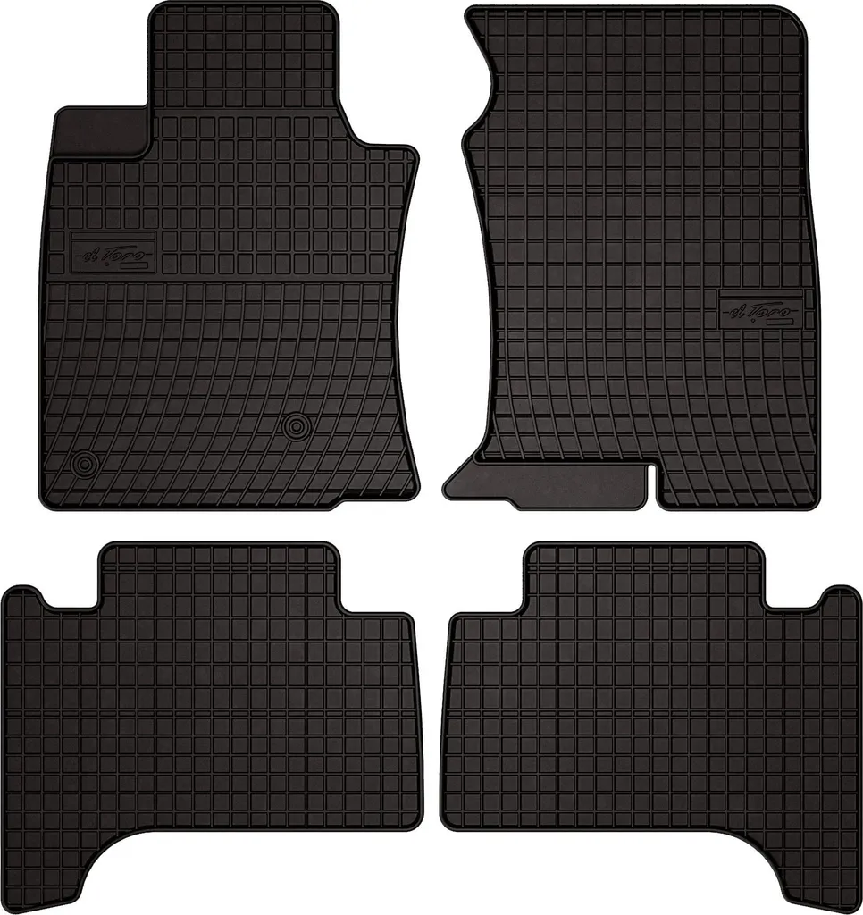 Set Tappetini Gomma Su Misura Toyota Prado J150 2009- | Design Nero