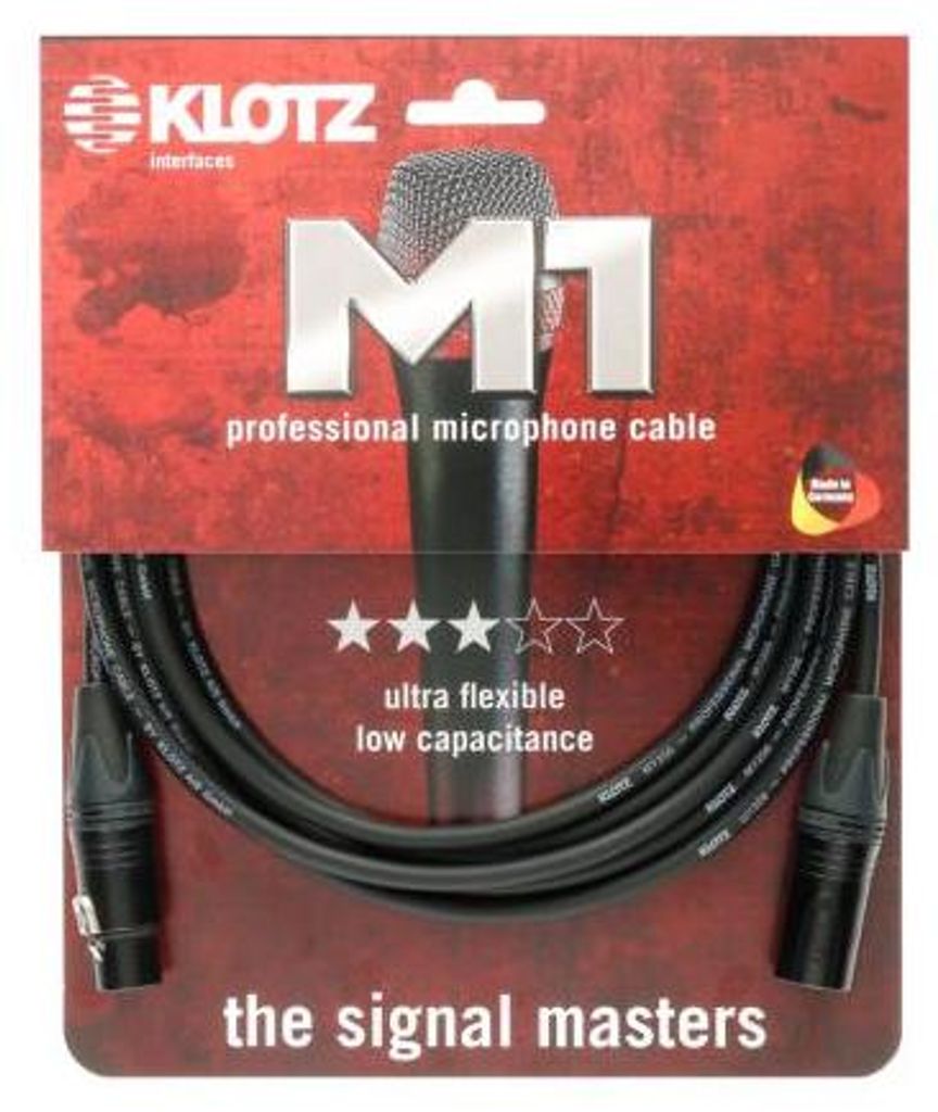 KLOTZ AIS GmbH M1FM1N0500, XLR (3-pin), Weiblich, XLR (3-pin), Männlich, 5 m, Schwarz