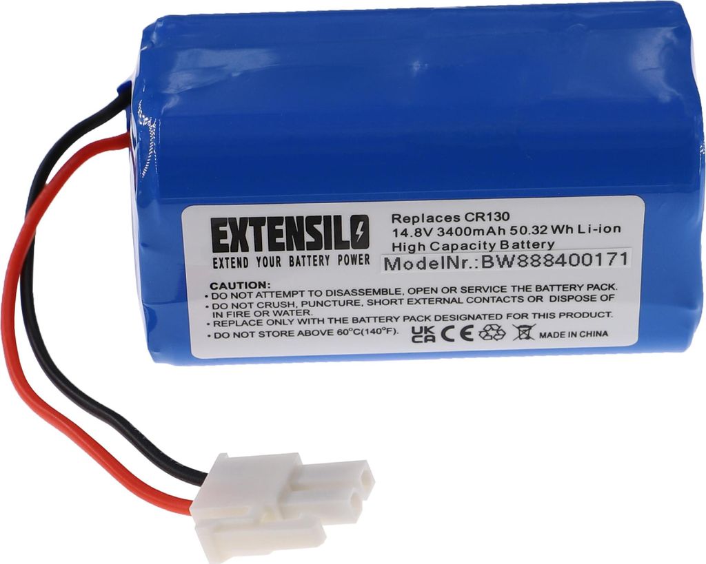 EXTENSILO Akku Ersatz für Silvercrest 305857 für Produktbild 