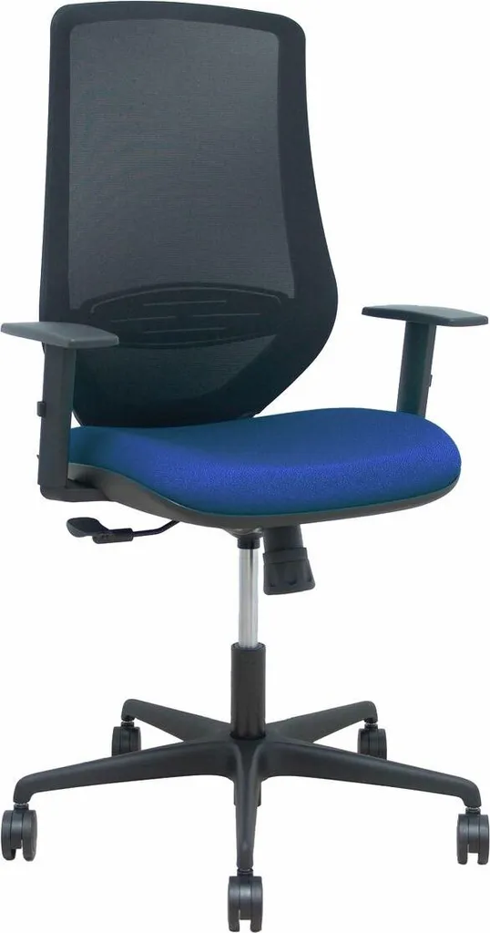Fauteuil de Bureau Ergonomique Synchrone Mardos Mesh et Tissu Bleu