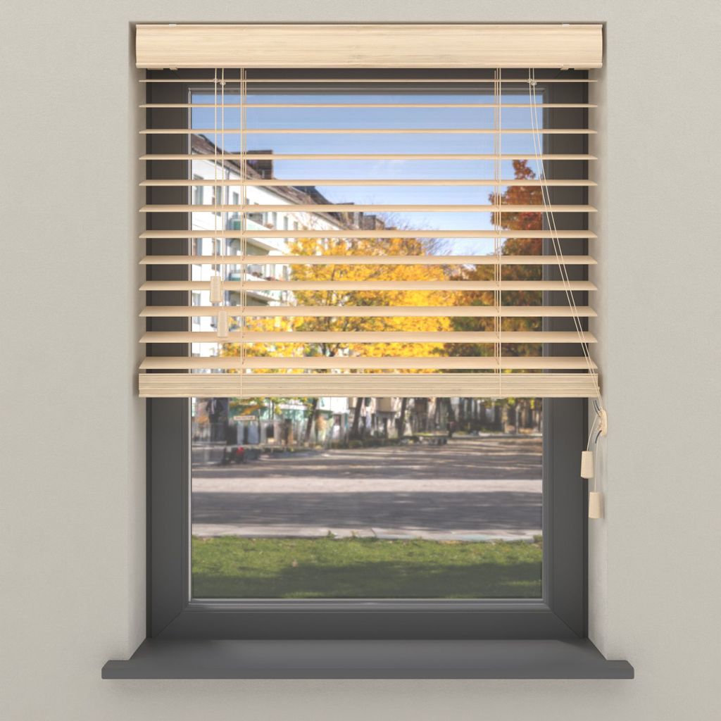 Cocoon Bambus Jalousien 120 x 175 cm - 50 mm Lamellen für Innen - Naturel