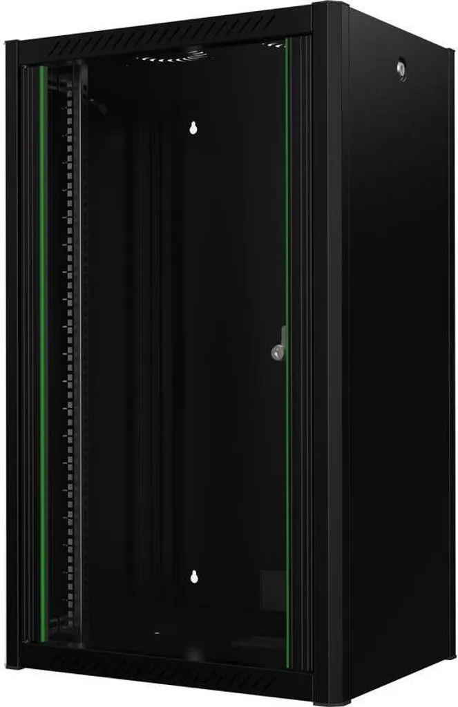 Baie Murale 20U Lanview 600x450mm Rack 19 Pouces Acier Noir Robuste