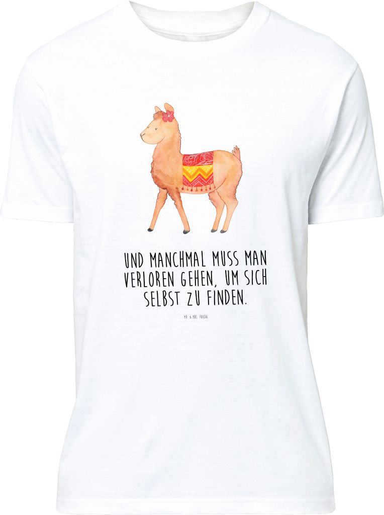 Mr. & Mrs. Panda T-Shirt Alpaka Stolz - Weiß - Geschenk, Tshirt, Lama, mit Motiv, Jersey-Shirt, Shirt, S