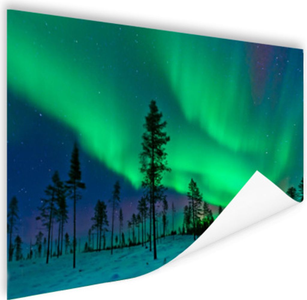 MuchoWow Poster Nordlichter - Schweden - Boom 180x120 cm - Fotoplakat