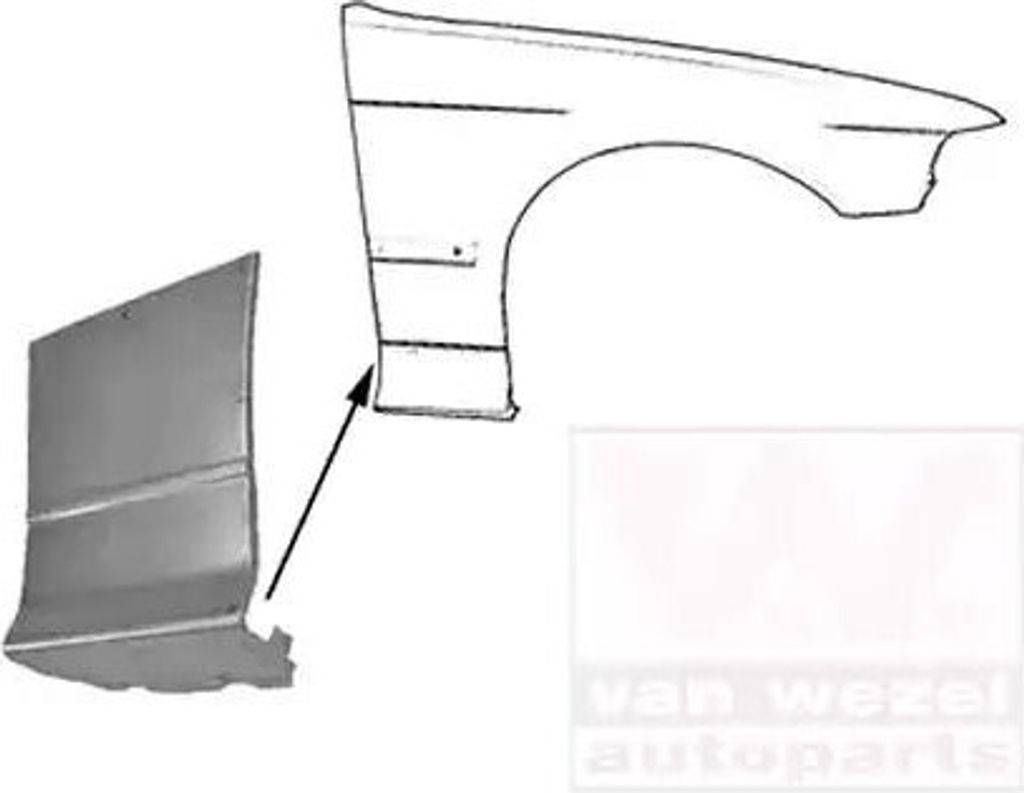 VAN WEZEL 0642156 Kotflügel Vorne Rechts für BMW 3 Coupe Produktbild 
