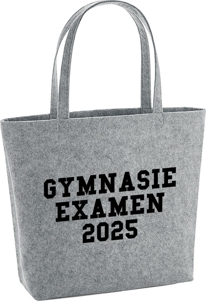 Huuraa Filzshopper Gymnasieexamen 2025 Abschluss Schweden 22 Liter Grey Melange Filztasche Geschenkidee