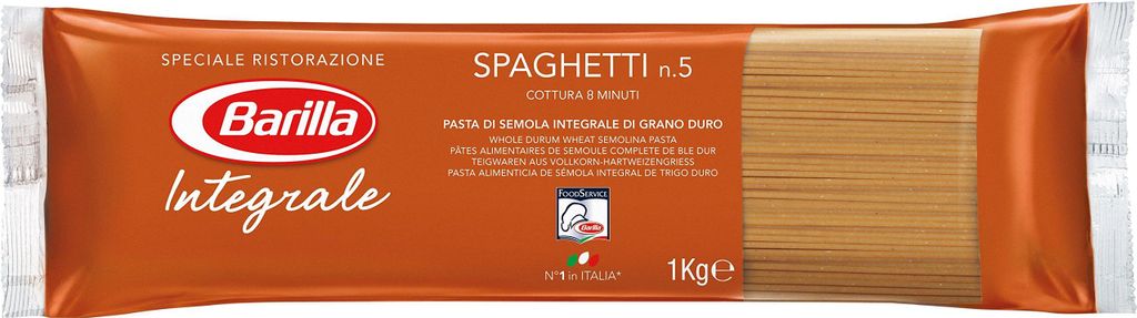 Barilla Vollkorn Pasta Spaghetti n. 5 Integrale – 5er Pack Produktbild 