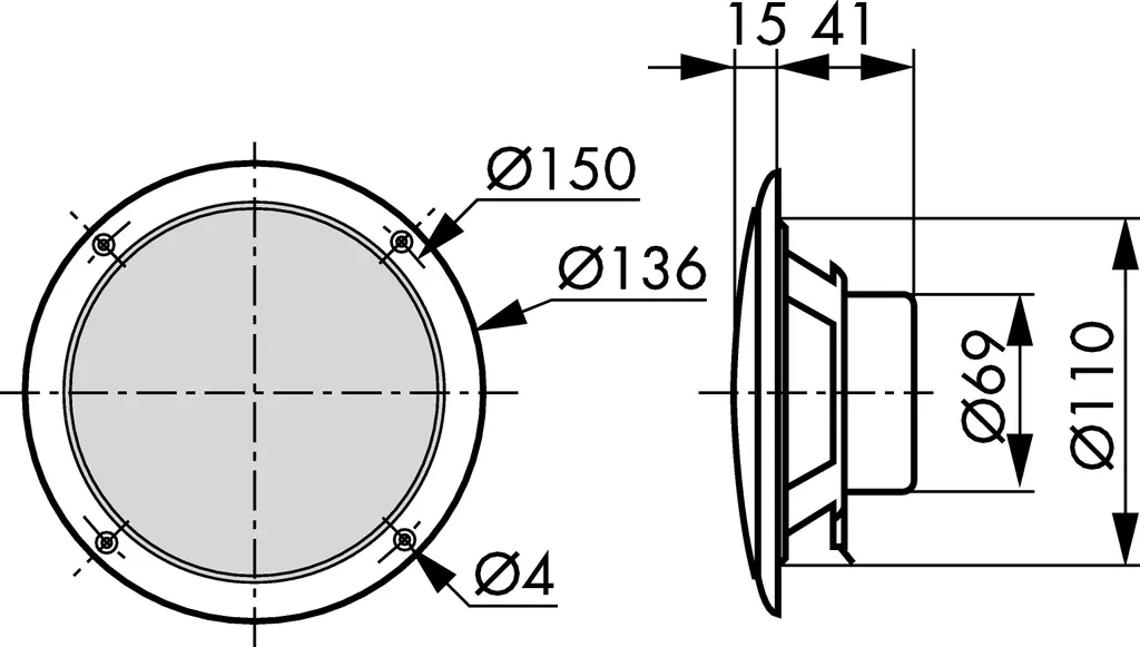 Sonorisation discrète et étanche avec le Visaton FR 13 WP 60W - 4