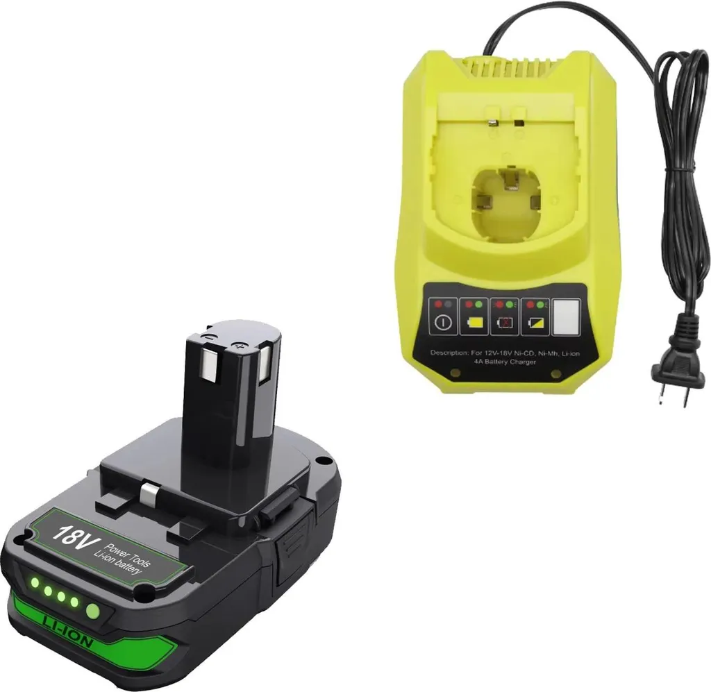 Kit Energie 18V 3.0Ah Li-Ion : Batterie et Chargeur pour Ryobi One+ P107