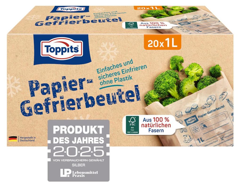 Papierowe torebki do zamrażania Toppits o pojemności 1 Zdjęcie produktu 
