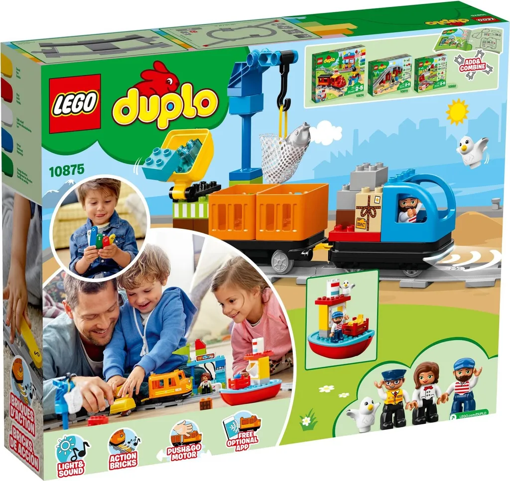 LEGO DUPLO 10875 Le Train de Marchandises avec moteur Push-and-Go