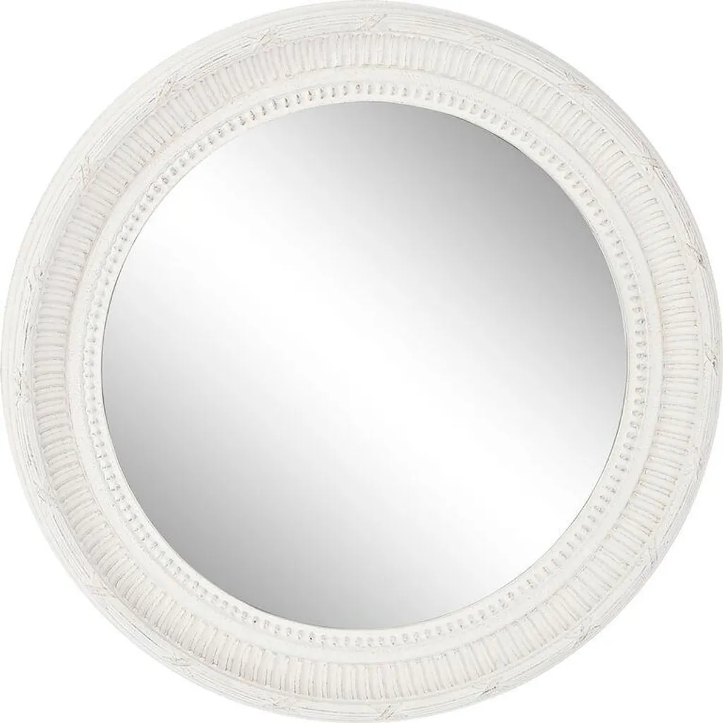 Miroir mural blanc Home ESPRIT 66cm - Idéal pour agrandir votre entrée