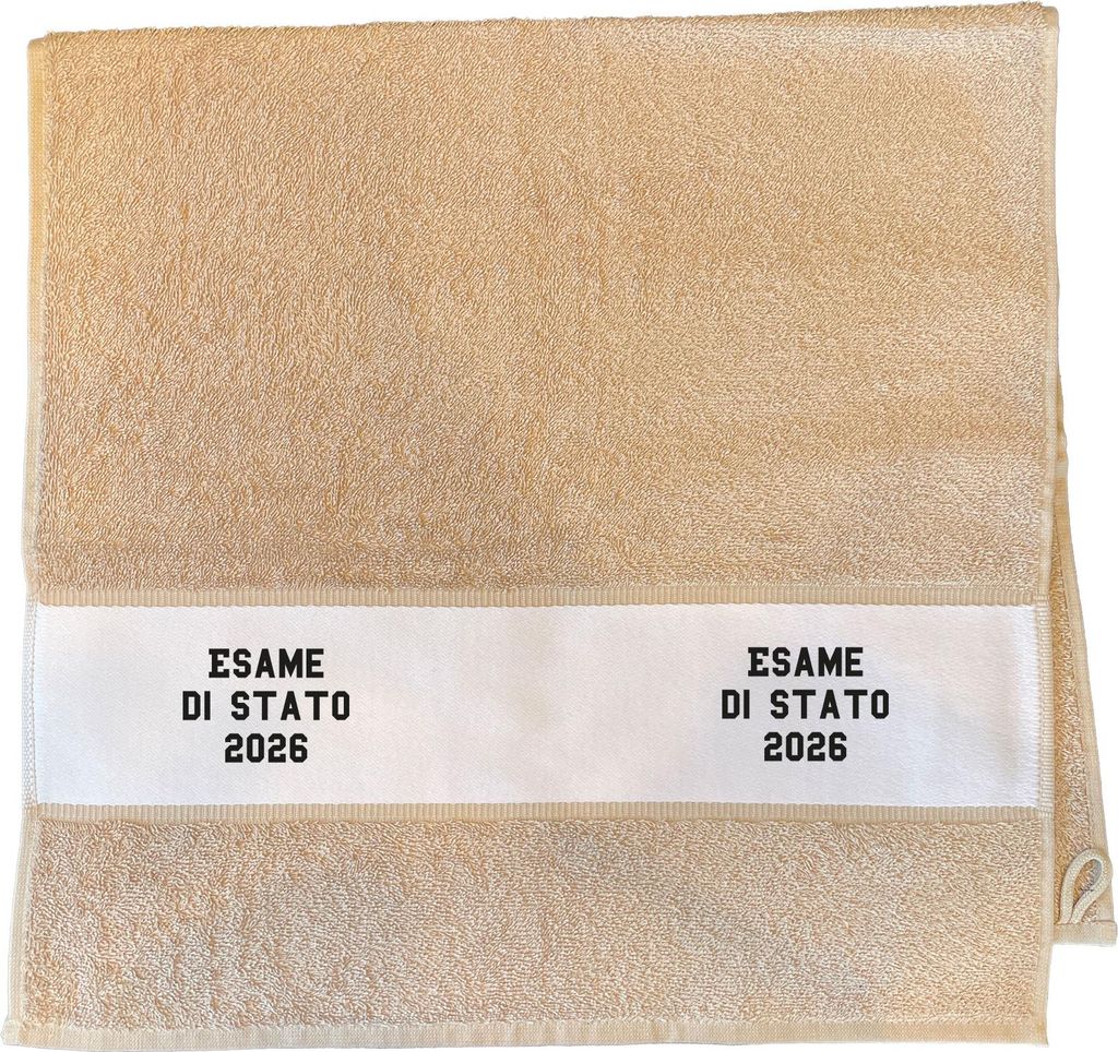 Huuraa Handtuch Esame di Stato 2026 Abschluss Italien 50x100cm Sand Baumwolle Handtuch Geschenkidee