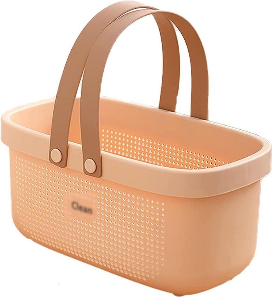 Tragbarer Duschkorb, Aufbewahrungskorb aus Kunststoff, mit Griff, Bad-Organizer