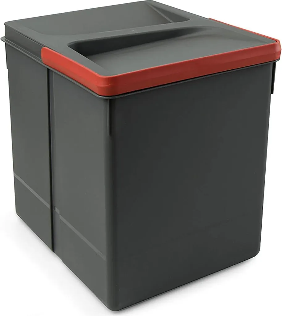 Poubelle de recyclage 15L gris anthracite : finissez-en avec le désordre