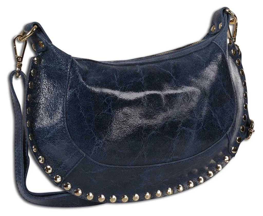 Sac besace bleu pour femme Toscanto - Sac porté croisé format moyen