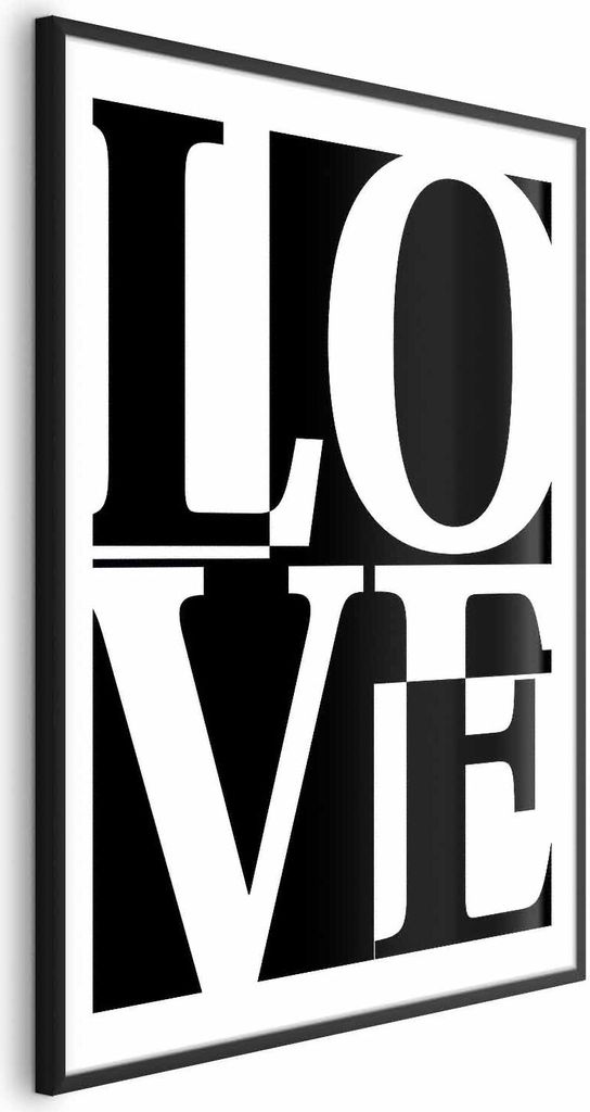 Posterpapier Poster - Black-and-White Love 21x30 cm Text m-A-0861-ao-a