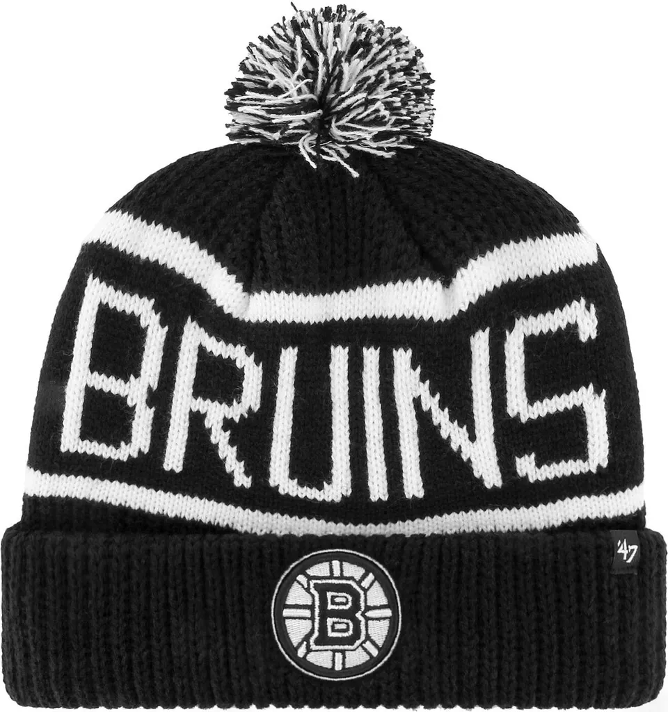Idee Regalo NHL: Cappello Boston Bruins 47 Brand Calgary Nero/Giallo
