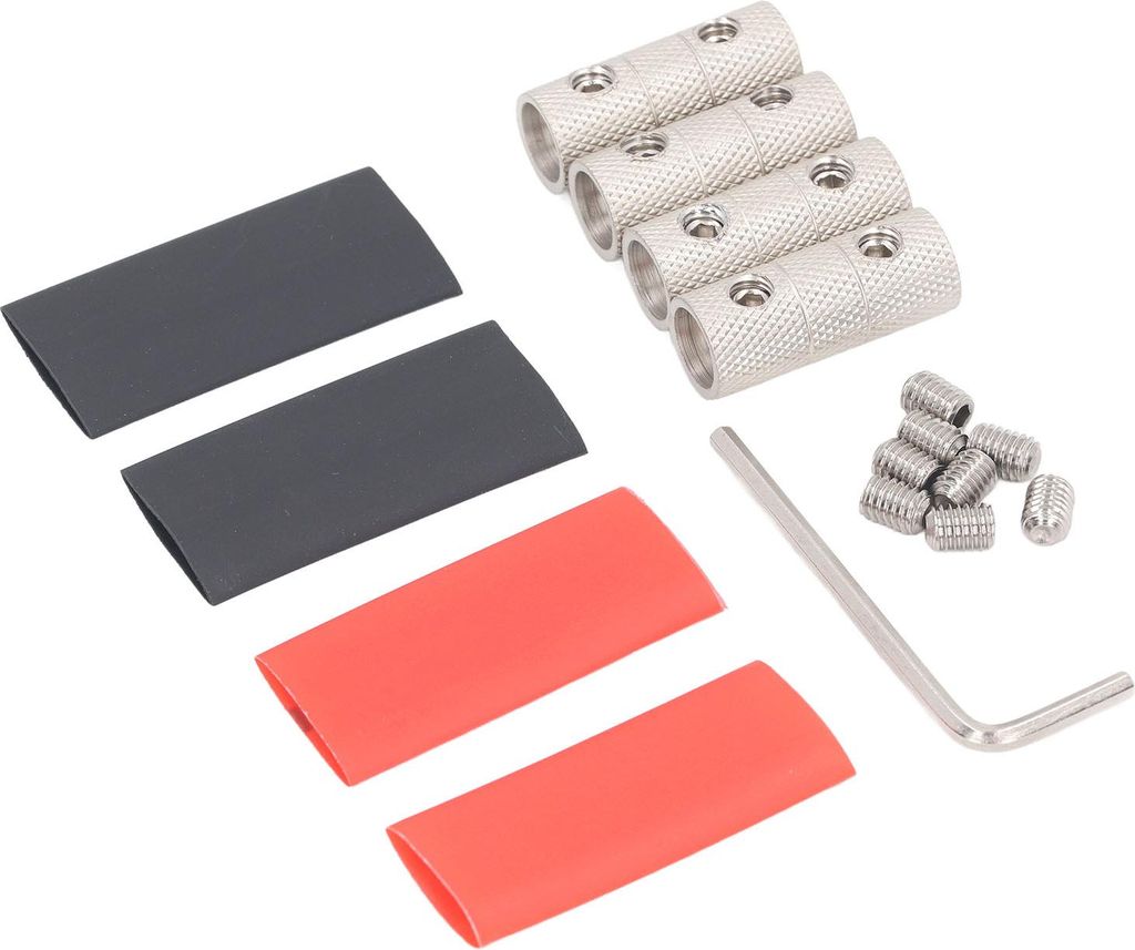 4-Gauge-Drahtverbinder-Set aus Messing für Auto-Audio-Spleißbatteriekabel, Stoßverbinder mit Sechskantschrauben