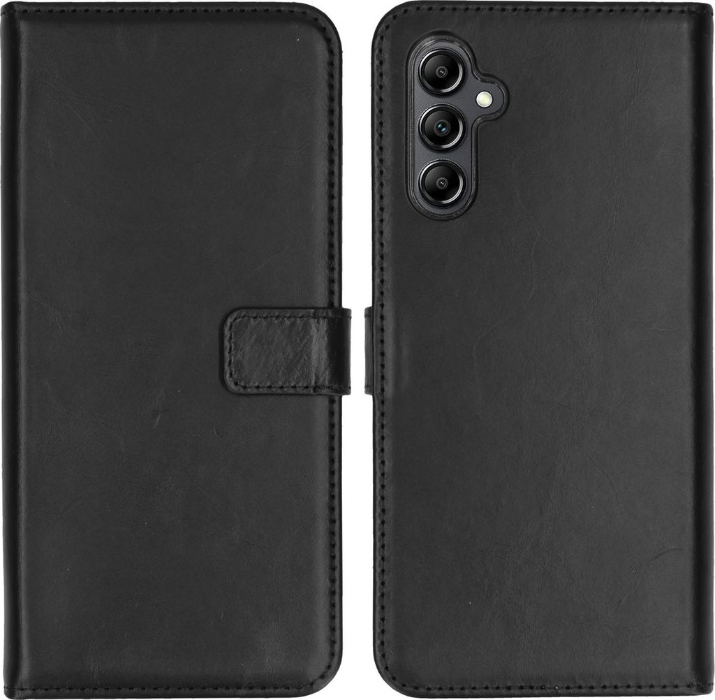 Selencia Echtleder Klapphülle Samsung Galaxy A14 (5G/4G) - Schwarz