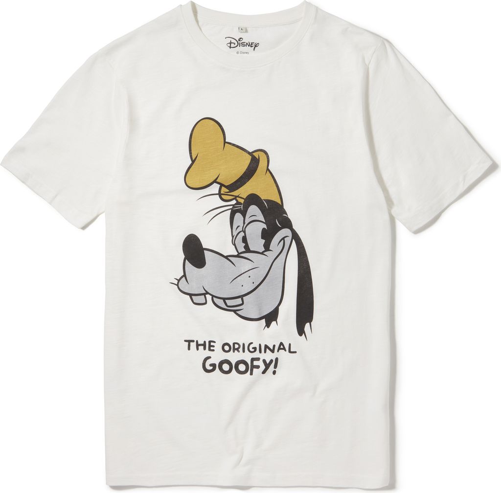 Recovered T-Shirt Disney Goofy The Original Goof im zeitlosen Design Ecru XXL