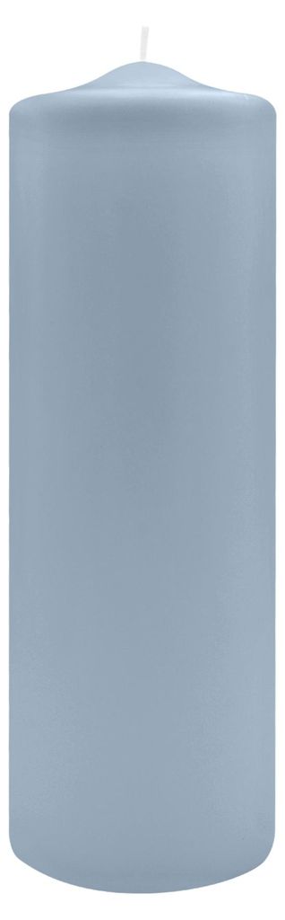 Spitzkopf Stumpen Kerzen Jeans Blau 30 x Ø 9 cm, 6 Stück Produktbild 