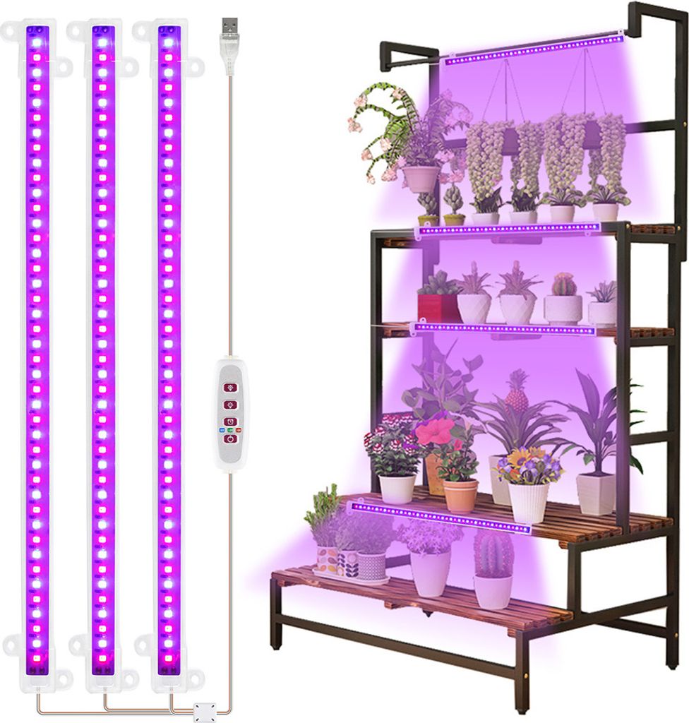 126 LED Pflanzenlampe Vollspektrum Dimmbar Pflanzenlicht Zimmerpflanzen Wachstumslampe mit Timer