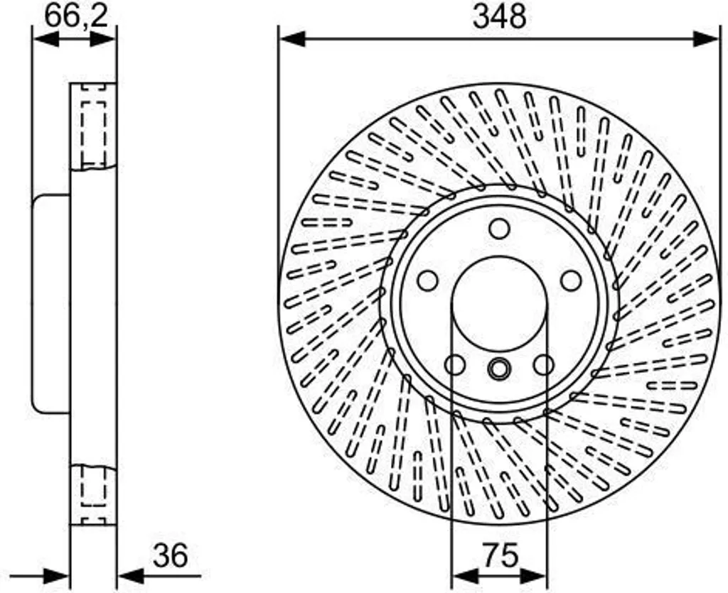 Disque de frein Bosch pour entretien BMW F10 F11 F01 - Remplacement OE