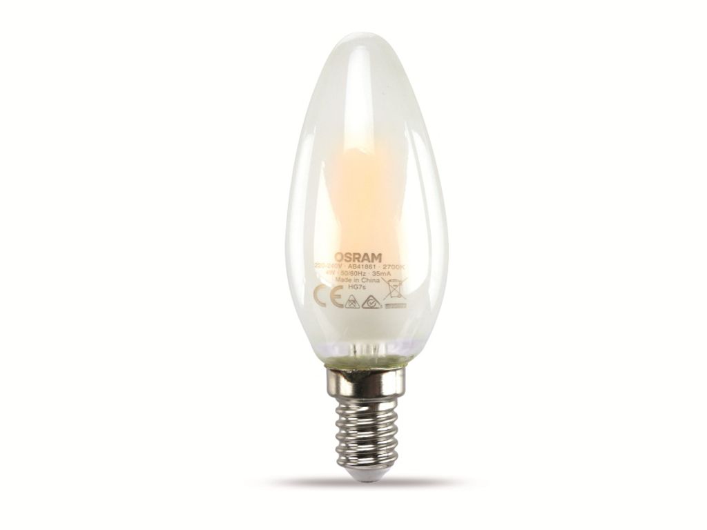Lampadina LED in vetro "BASE", candela, 4W sostituisce 40W, Immagine del prodotto 