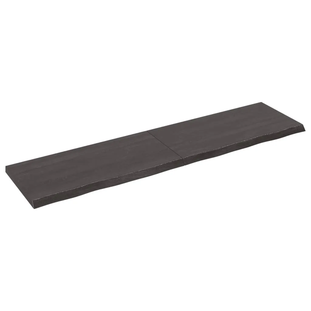 Top Tavolo Rovere Massiccio Marrone Scuro 160x40 cm | Arredo Caldo