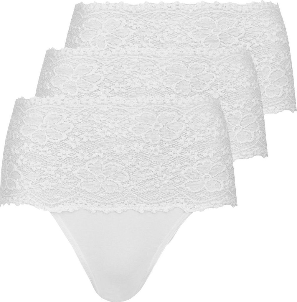 Nina von C. 3er Pack Millefleurs Taillen Slip Im Spitzen-Design, Perfekte Passform, Angenehm auf der Haut