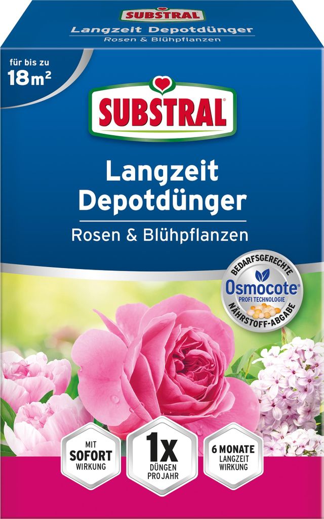 SUBSTRAL Langzeit Depotdünger Rosen & Blühpflanzen 750 g