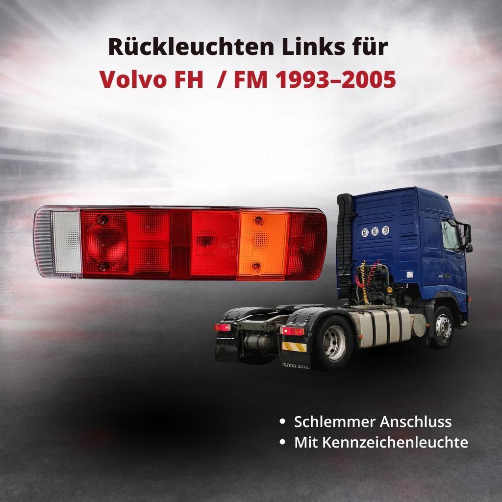 Rückleuchte Heckleuchte Rücklicht Links für Volvo FH / FM 1993–2005 | Schlemmer Anschluss | OEM 3981455