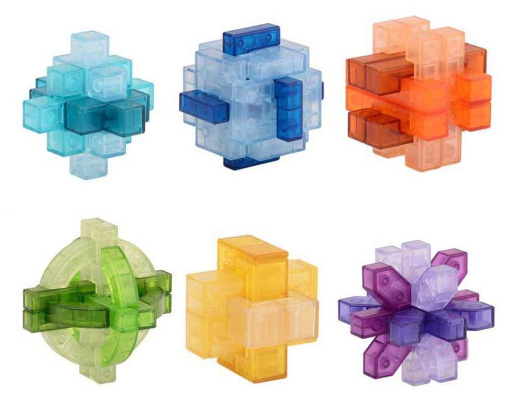 Johntoy 3D-Gehirnpuzzle in transparenter Farbe