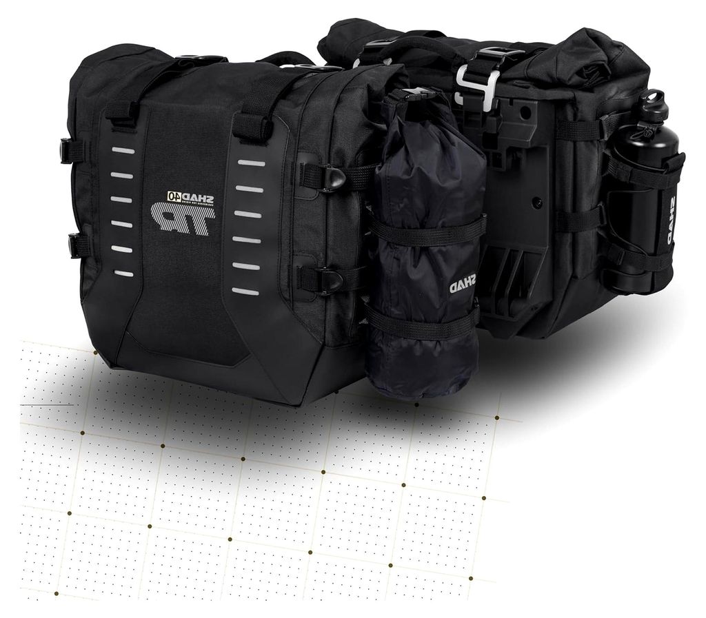 Packtaschenset TR40 Adventure 64 Liter wasserdicht Double Locking System für Motorradreisen