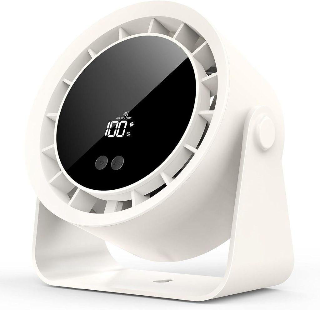 Ventilateur de table, 2 en 1, avec port USB, écran LED Image du produit 