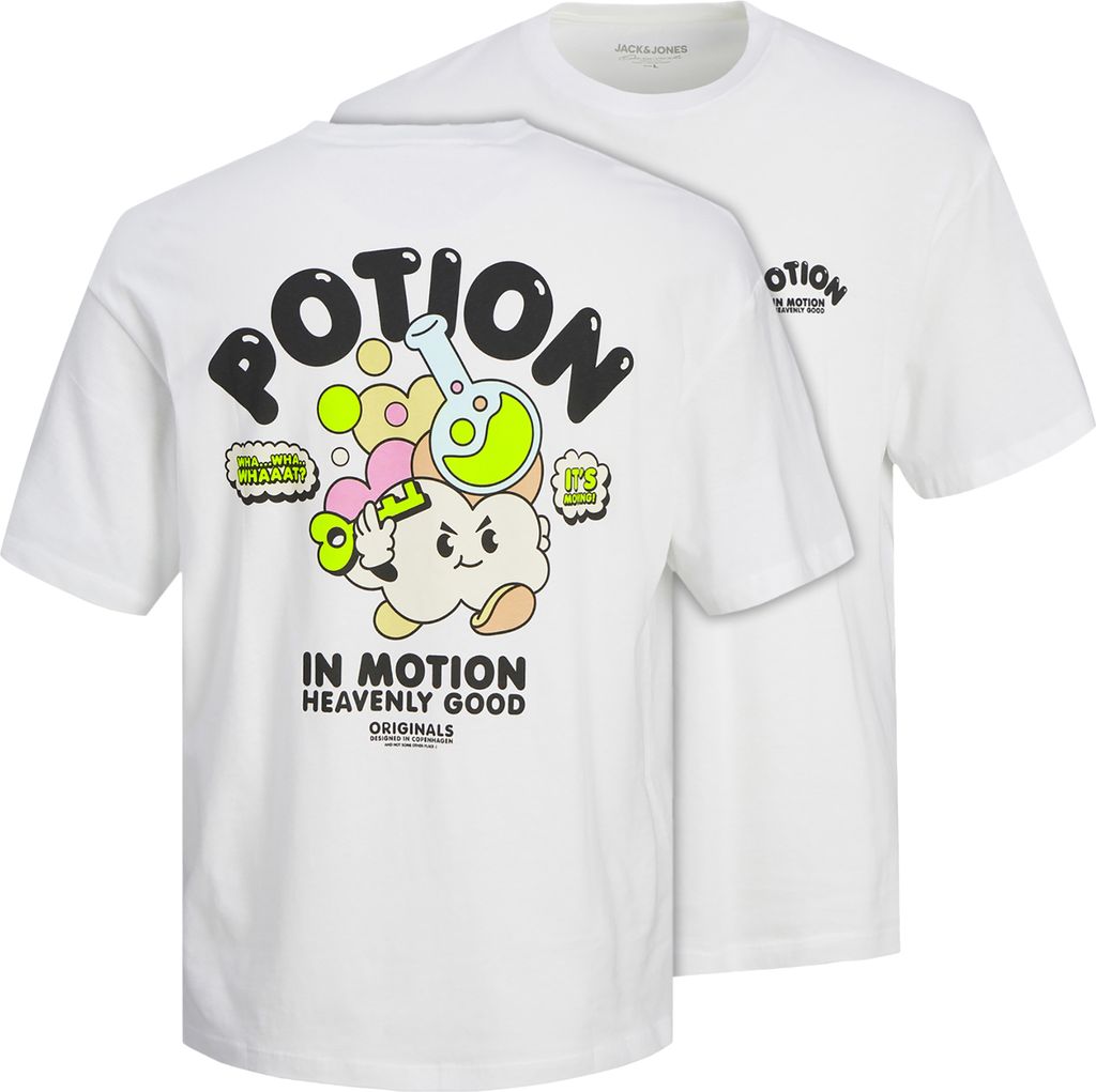 Jack&Jones T-Shirt XXL Rückenprint JORGUMBO weiß