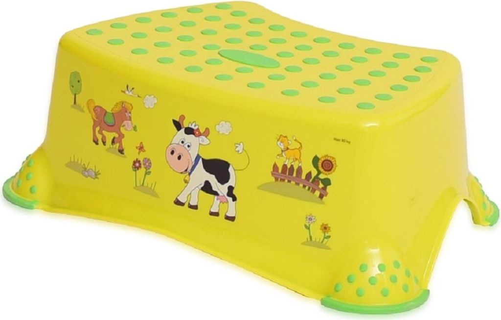 Lorelli einstufiger Kinder Badhocker Farm, Gummi-Noppen, Produktbild 