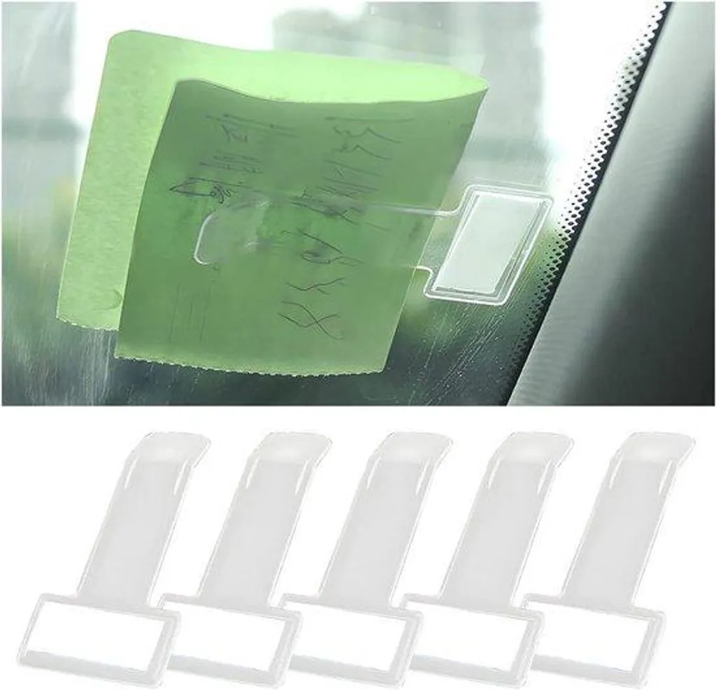 Support ticket de parking adhésif en plastique cristallin haute visibilité