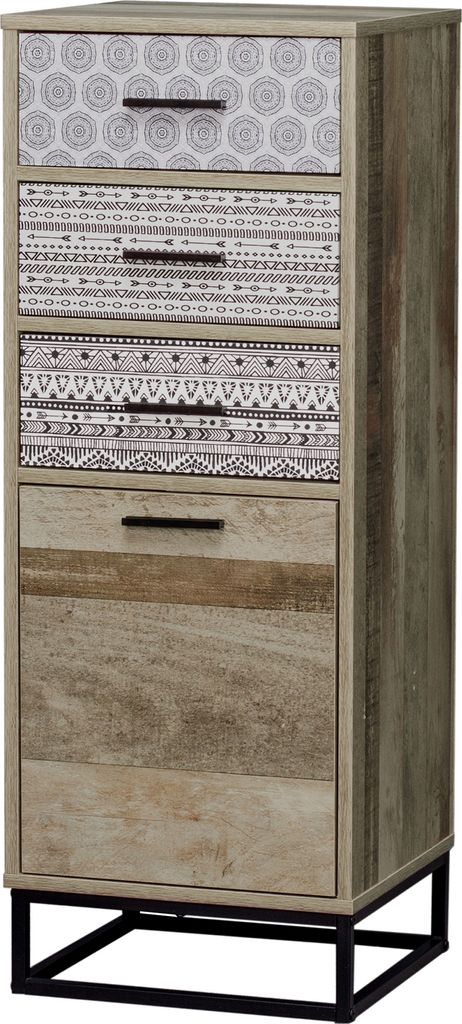 SIT Möbel Kommode | 3 Schubladen, 1 Tür | MDF mit glatter Produktbild 3