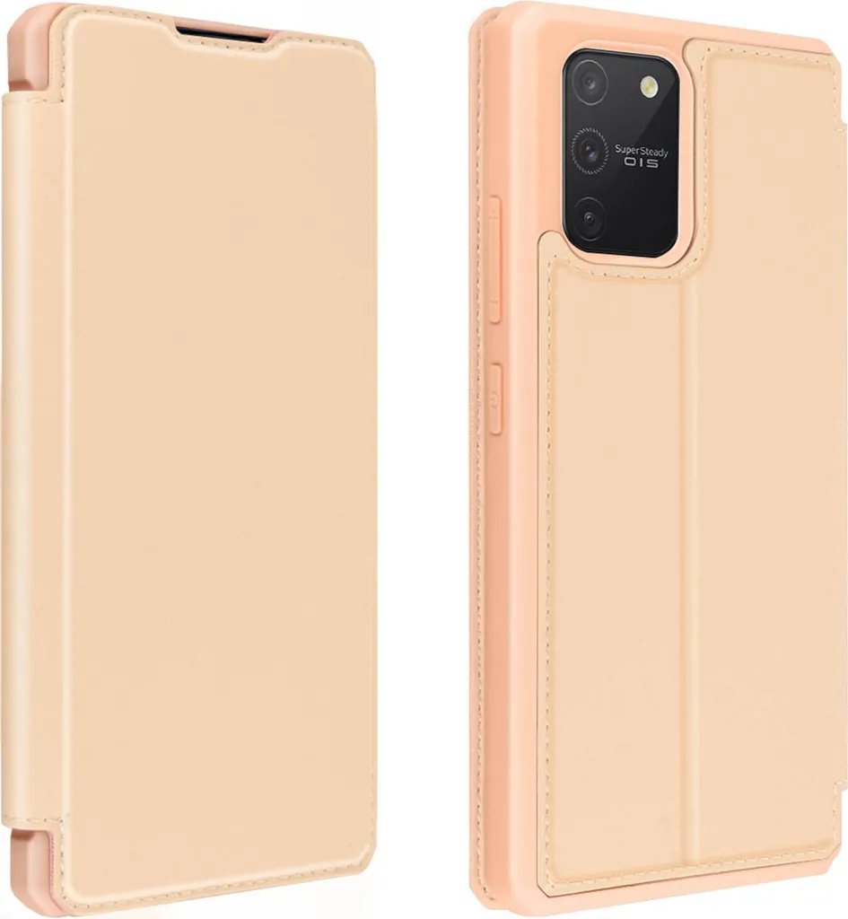 Custodia flip in ecopelle per Samsung Galaxy S10 Lite con portacarte - Rosa