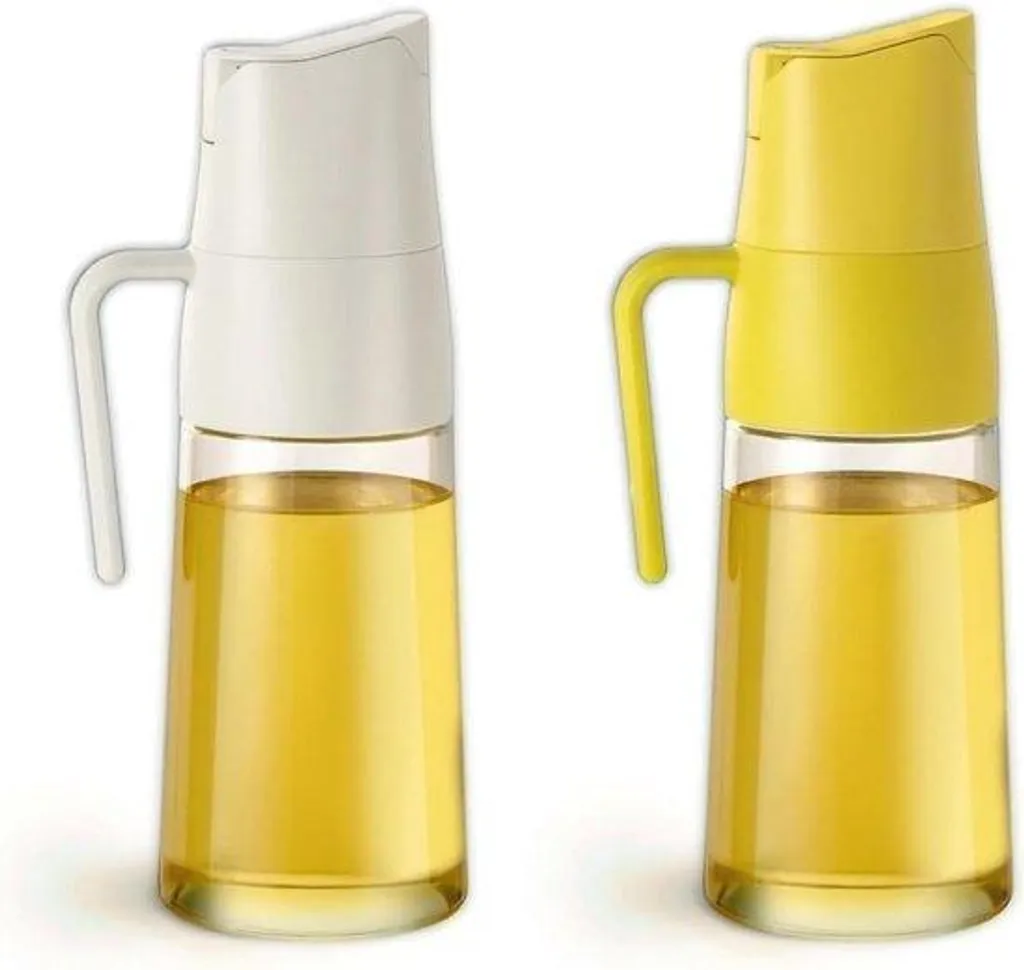 Bouteille huile verre 600ml : fini les mains glissantes avec la poignée