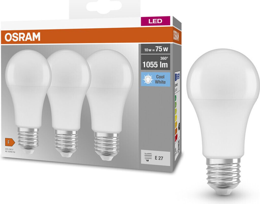 OSRAM 4058075819573 LED BASE CLASSIC A E27 4000 K 10 W 1055 Produktbild 