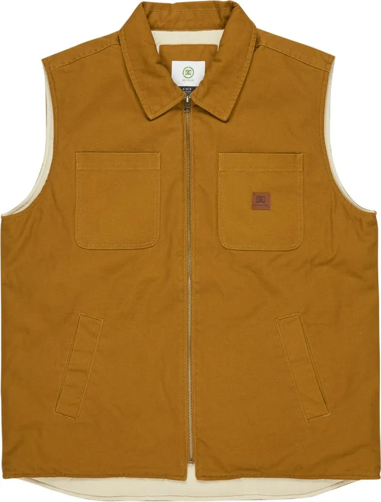 Gilet de mi-saison DC Golden Brown M - Veste sans manches pour le skate