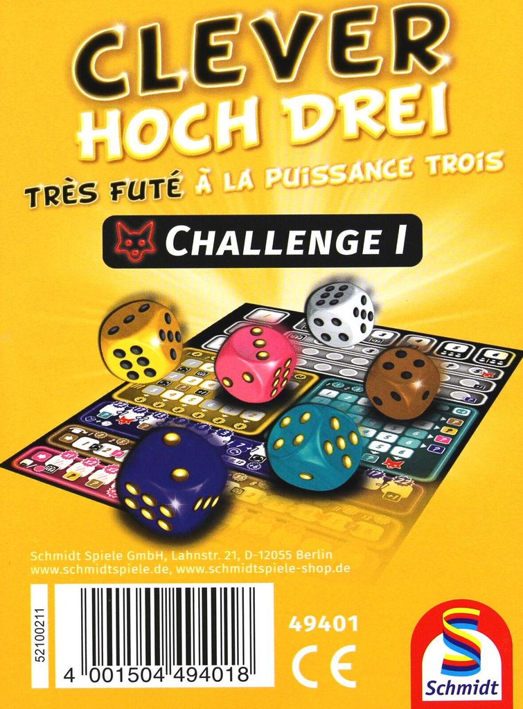 Schmidt Spiele Clever hoch Drei Challenge Block, Produktbild 
