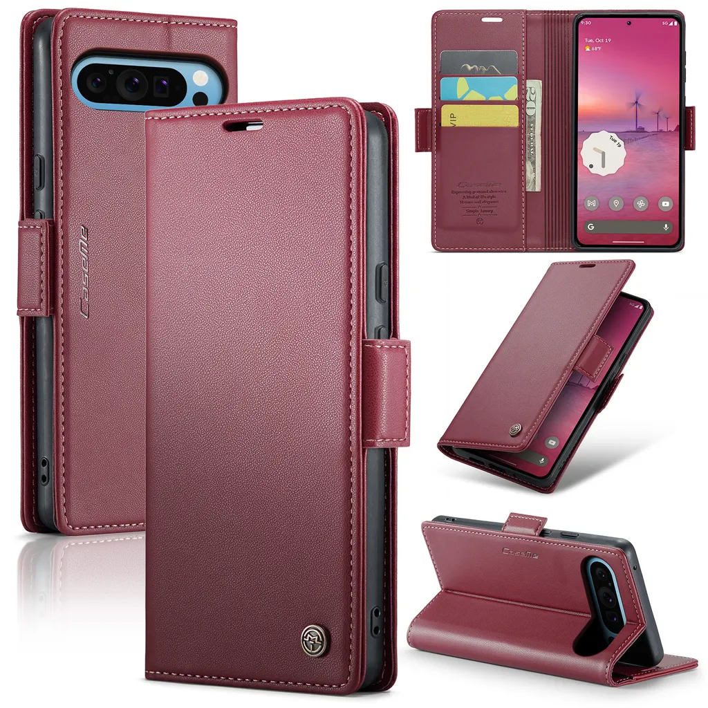 Cover Portafoglio Pixel 9 Pro XL Rosso RFID - Protezione Pro